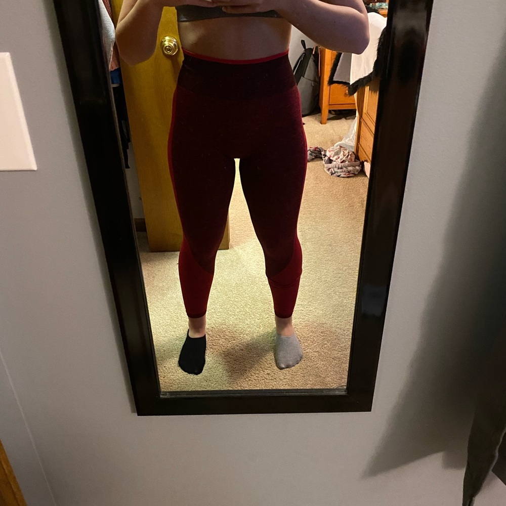 darker red leggings, i love these but i never wear them